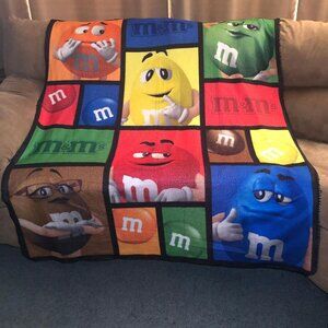 M&Ms World Fleece Blanket 59" x 47" Polyester Fleece M&M